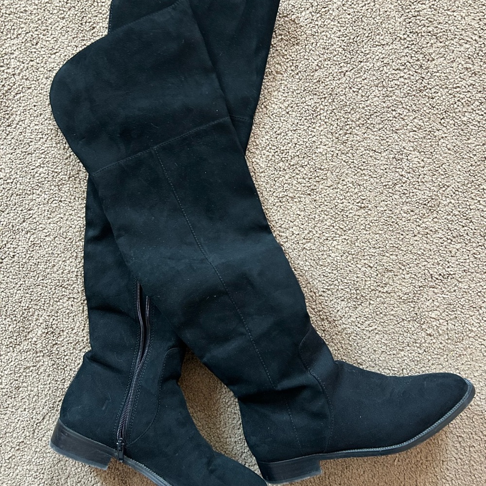 J. Crew Factory Black Over-the-Knee Boots
